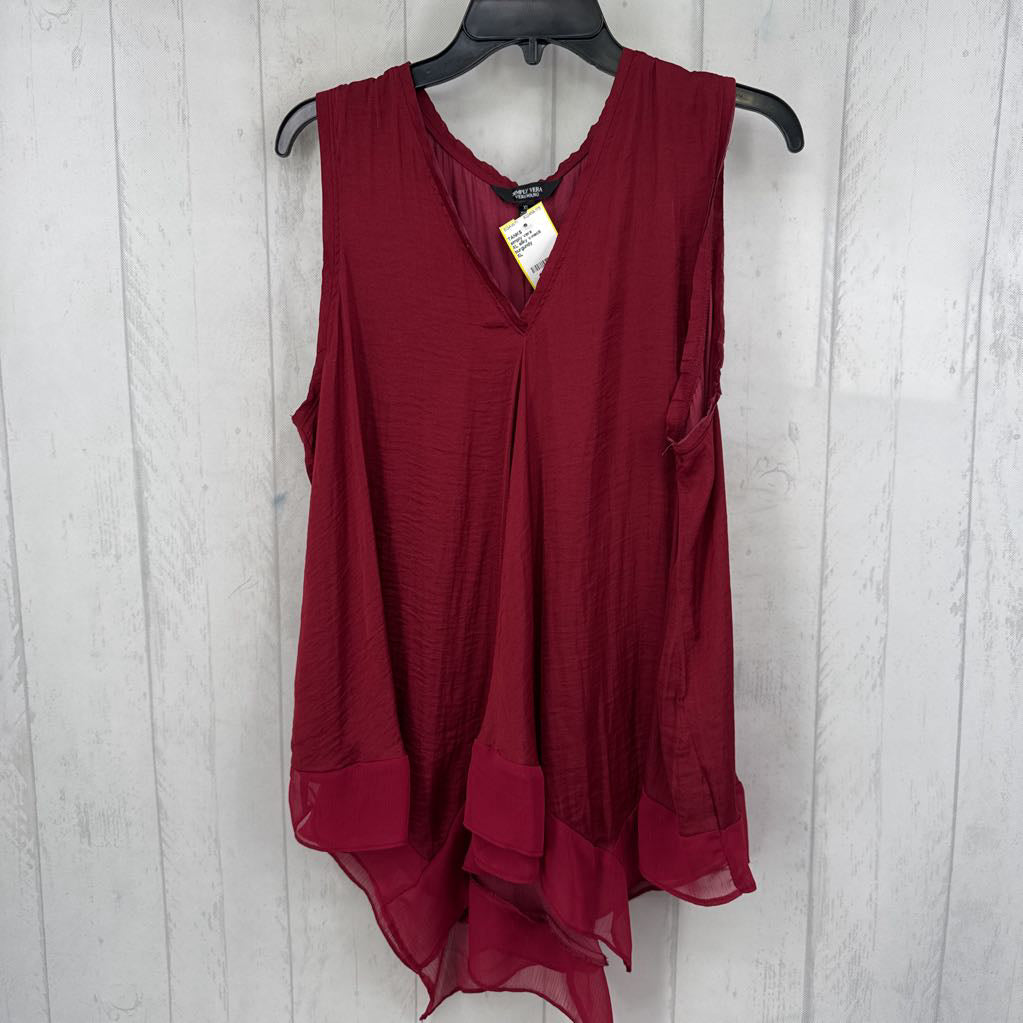 XL silky v-neck flowy tank