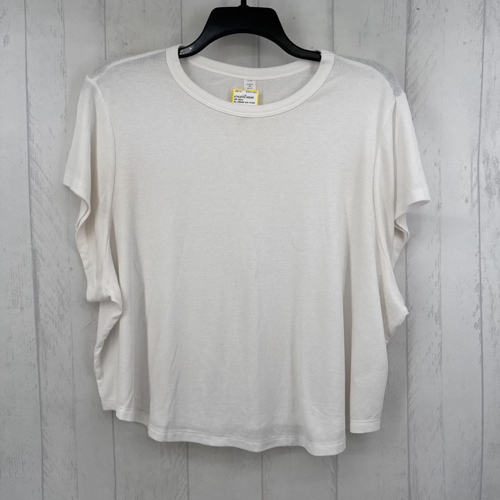4x ribbed s/s crew neck top