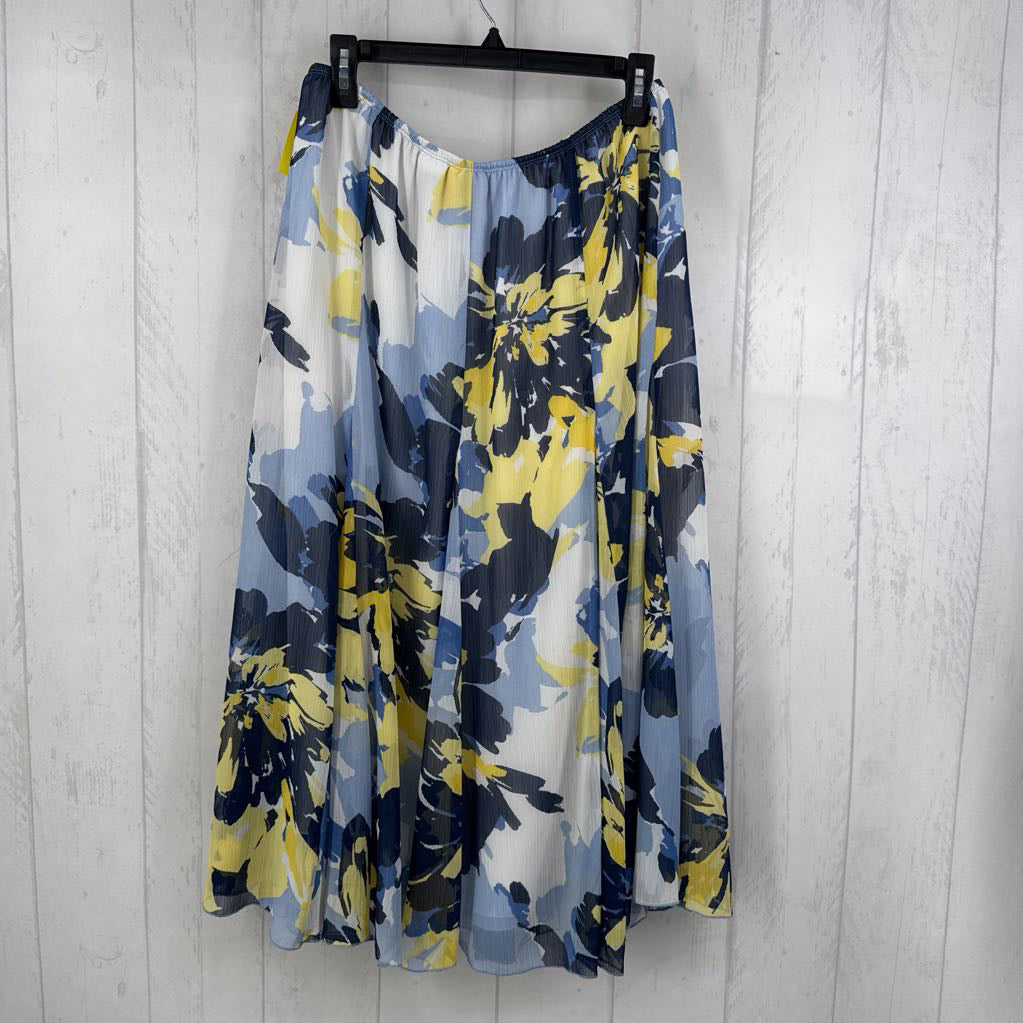16 flo print flowy skirt