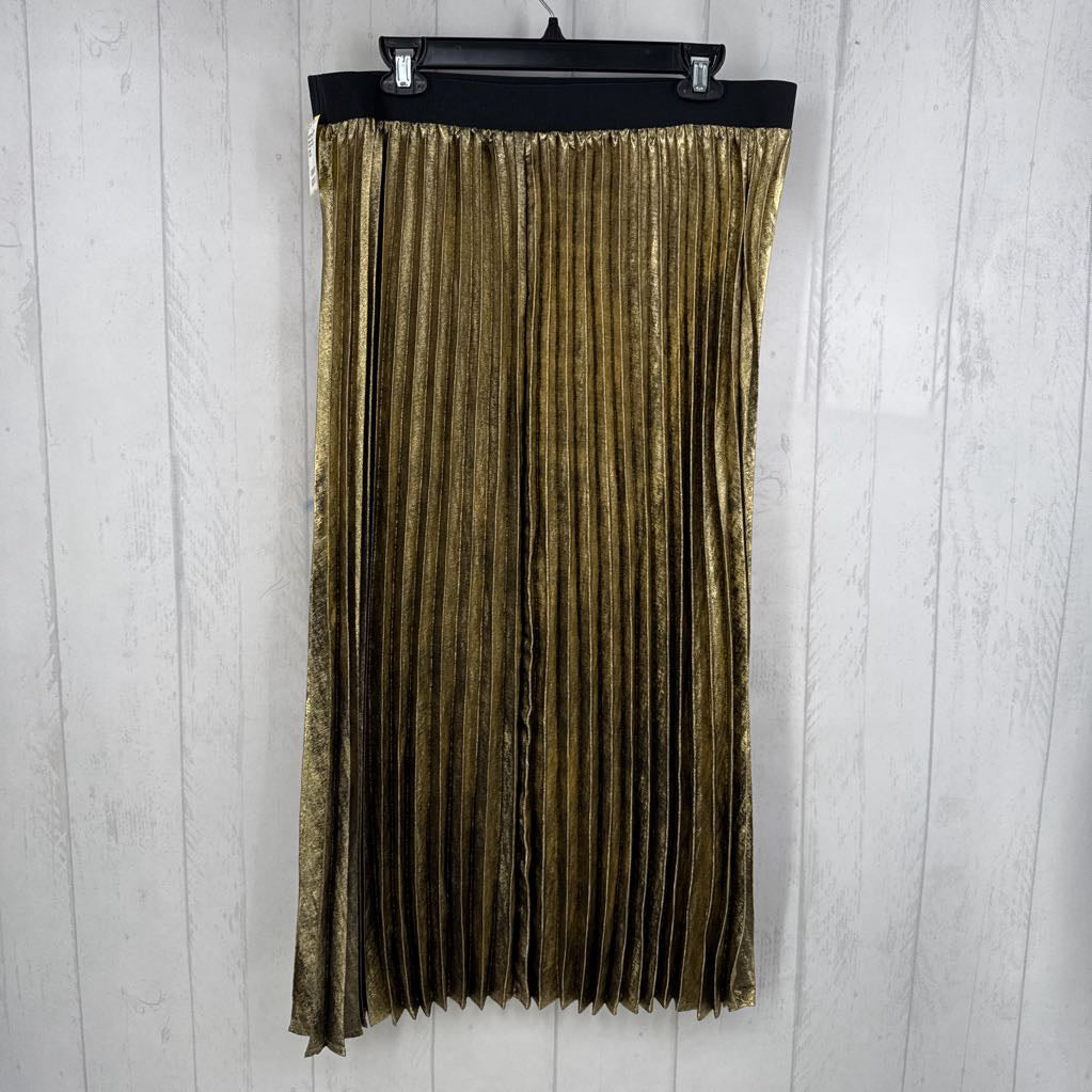 14/16 metallic pleated skirt