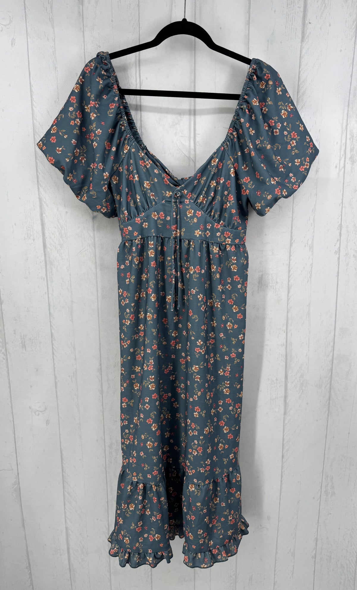 L flo print s/s maxi dressdre