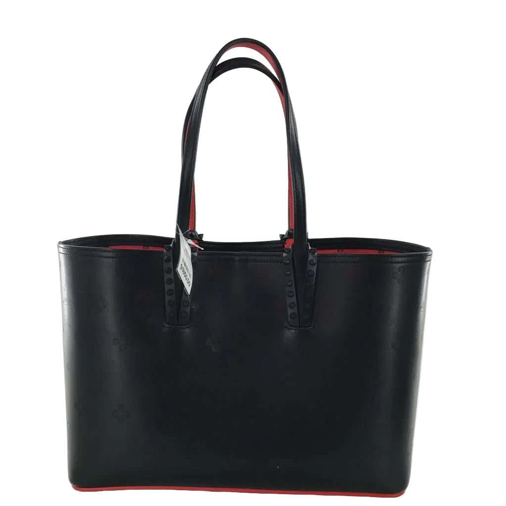 2pc Christian Louboutin Leather Degrade Loubinthesky Spiked Cabata Tote w/ Pochette