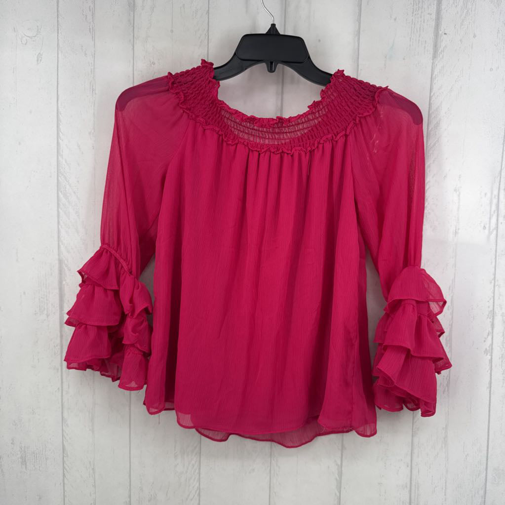 XS off the shoulder 3/4 slv top