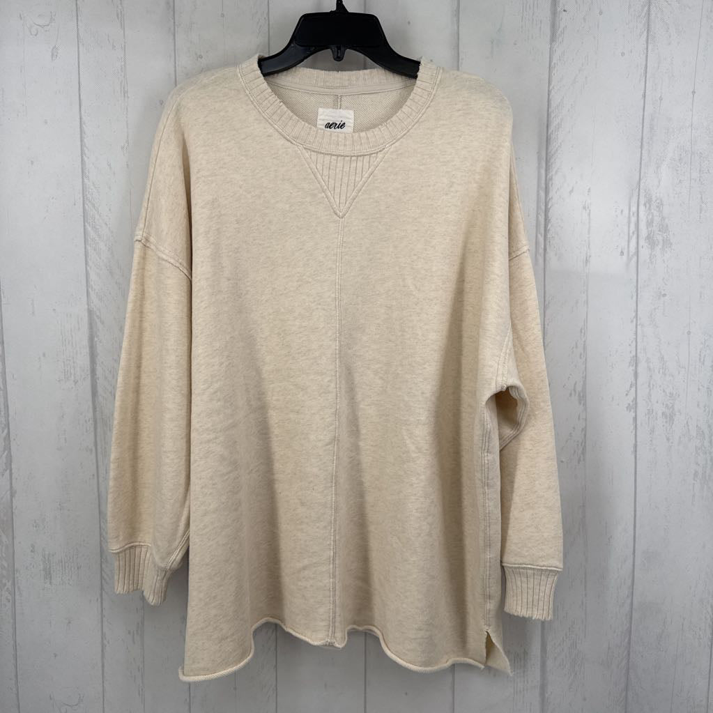 M side slit l/s pullover sweatshirt