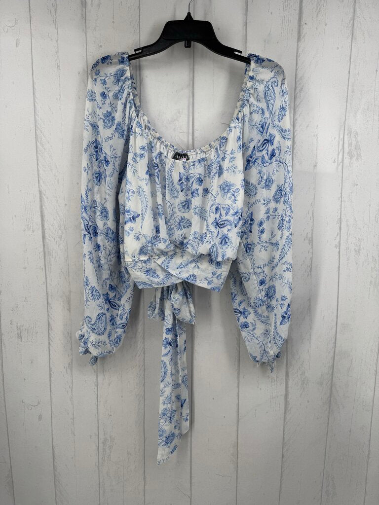 2X/3X 2pc flo print skirt set
