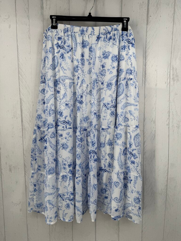 2X/3X 2pc flo print skirt set