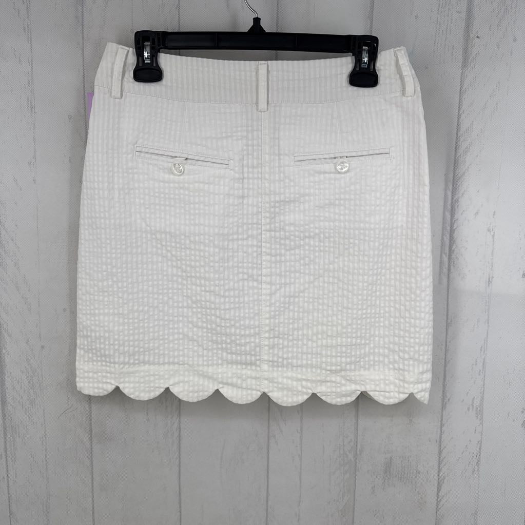 4 seersucker scalloped skort