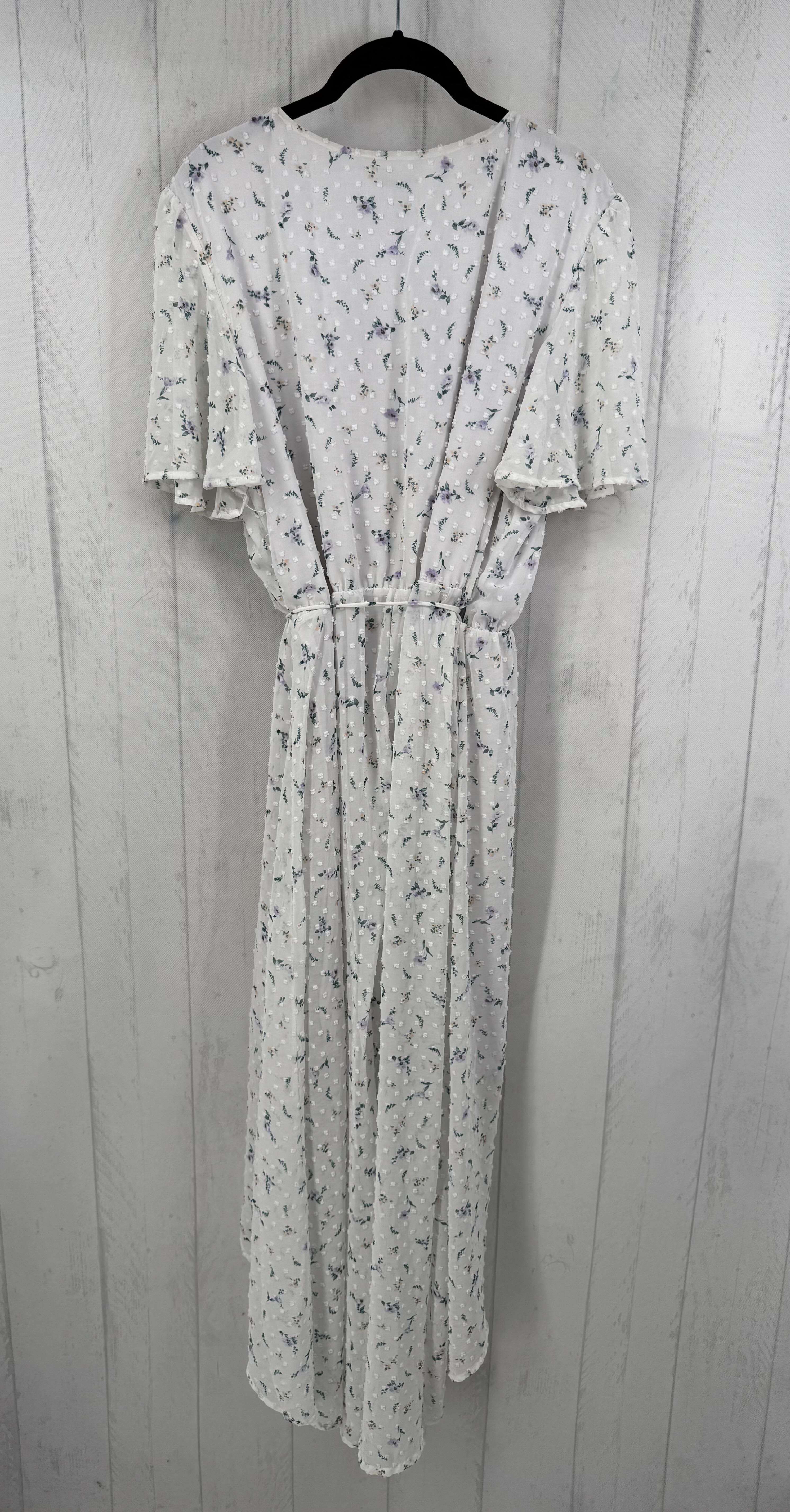 1X flo print crossover flutter slv dress