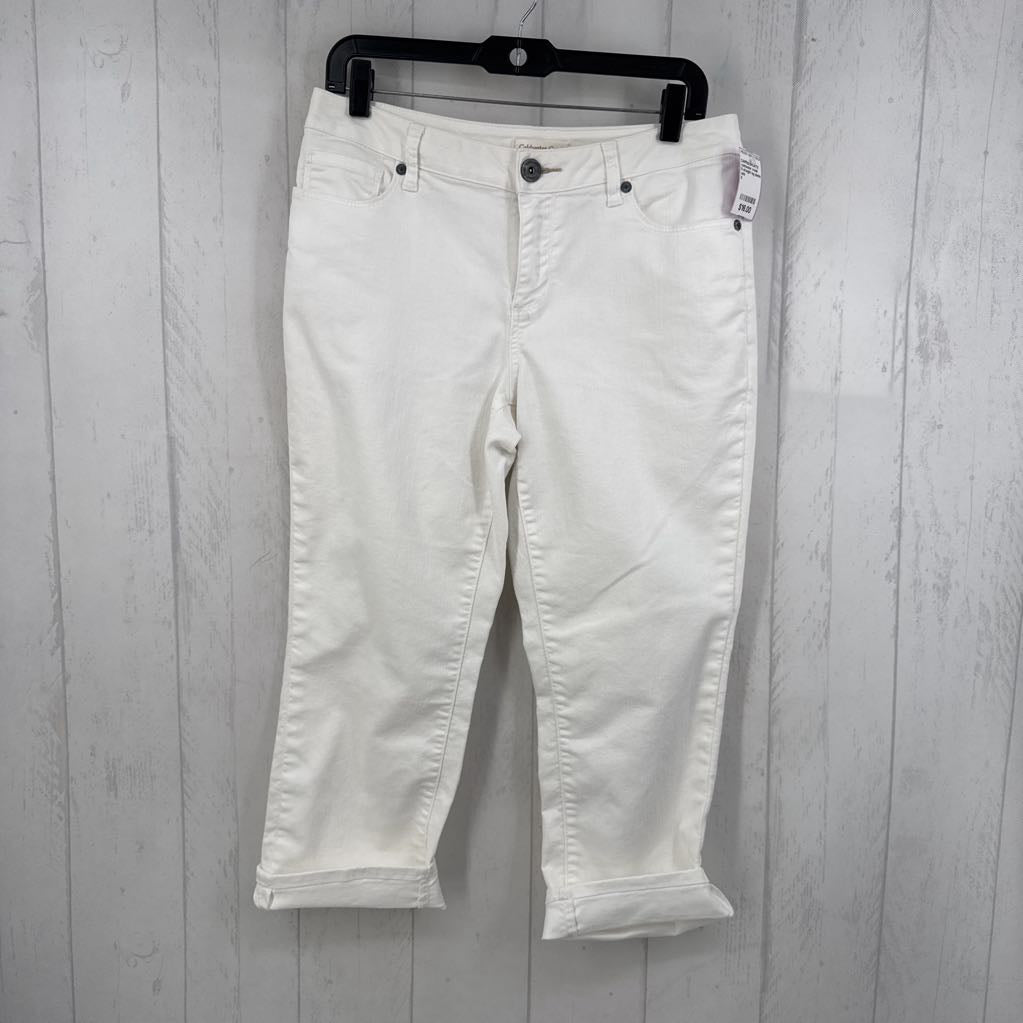 8 straight leg denim capris