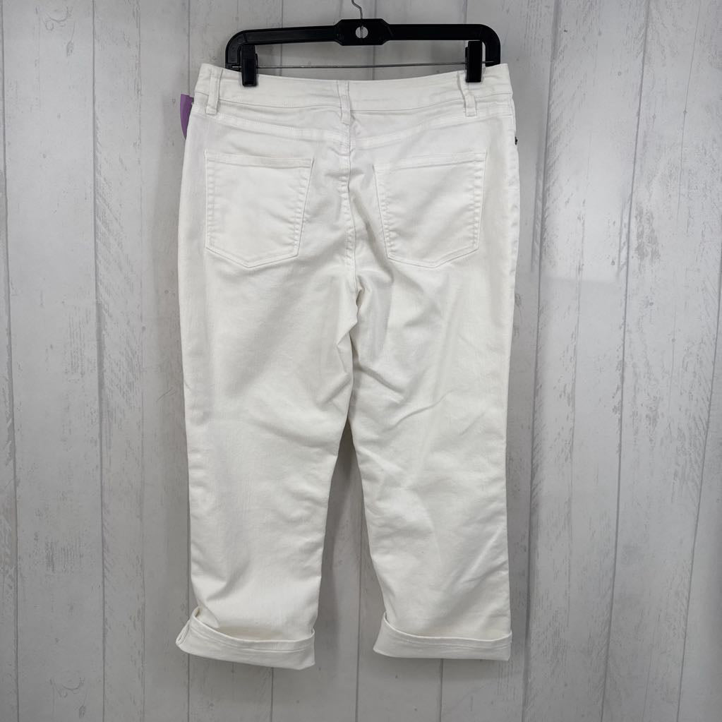 8 straight leg denim capris