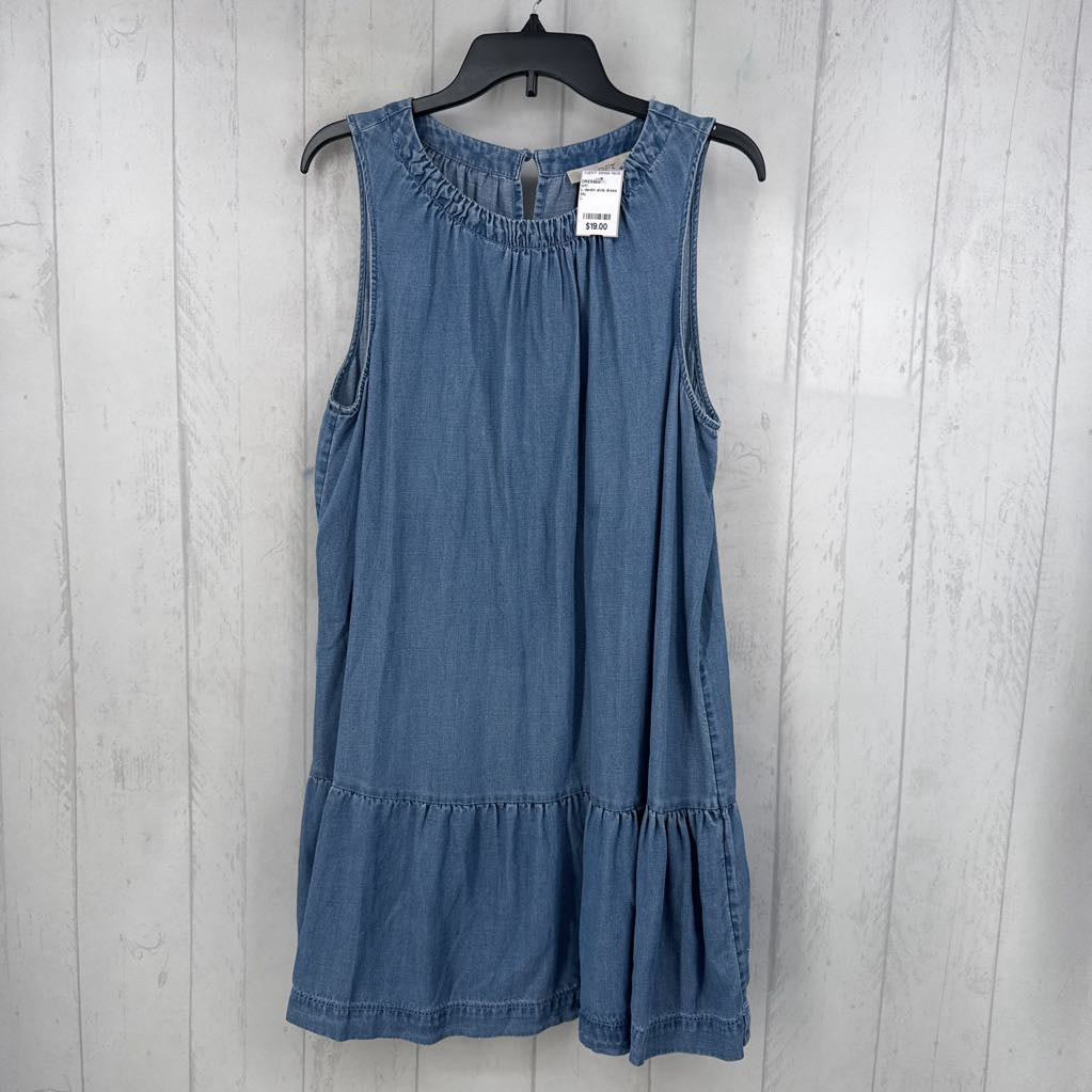 L denim slvls dress