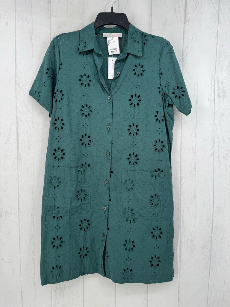 6R75 2 eyelet button down s/s dress