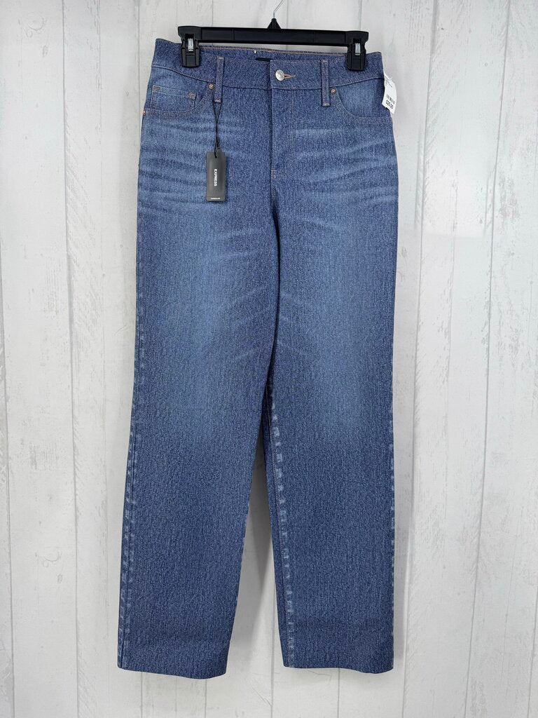R98 2 hi-rise textured jeans