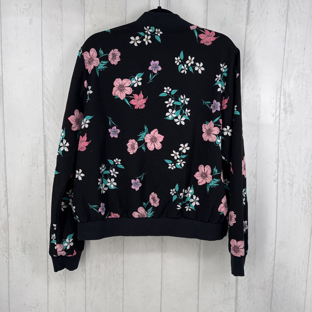 14/16 flo print zip up jacket