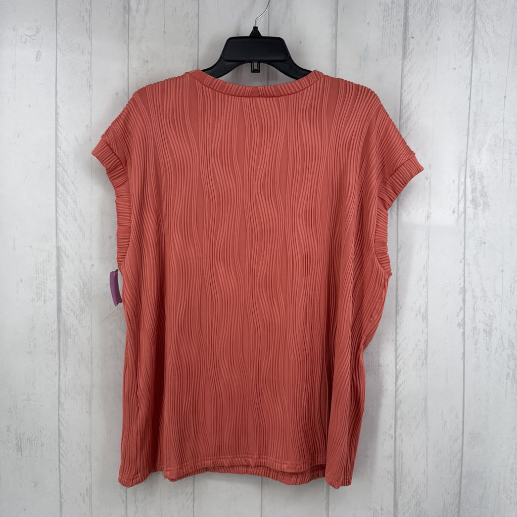 2XL textured cap slv top