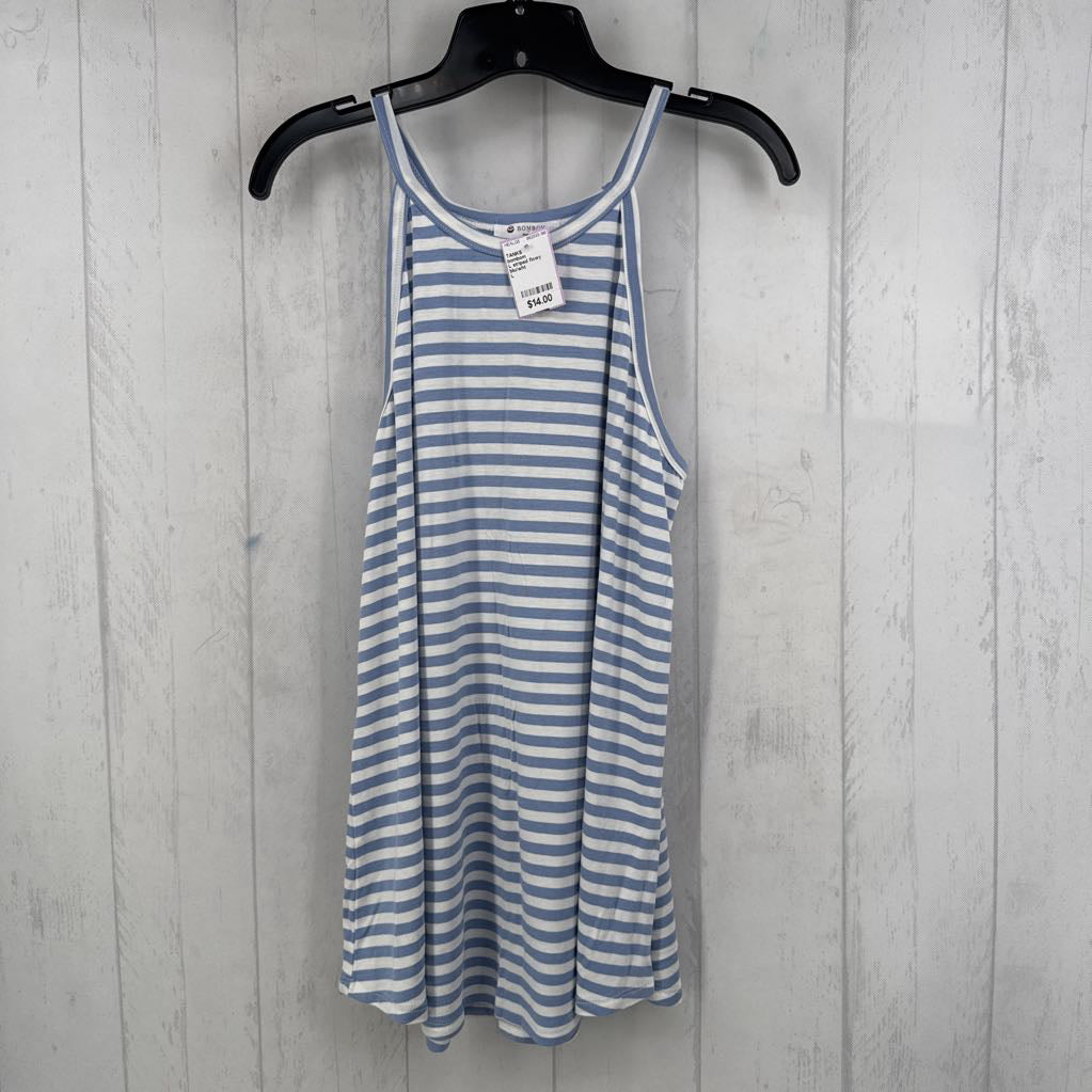 L striped flowy tank