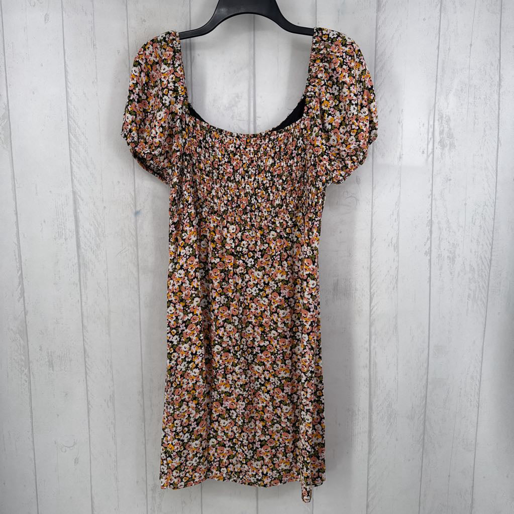XL flo print s/s dress