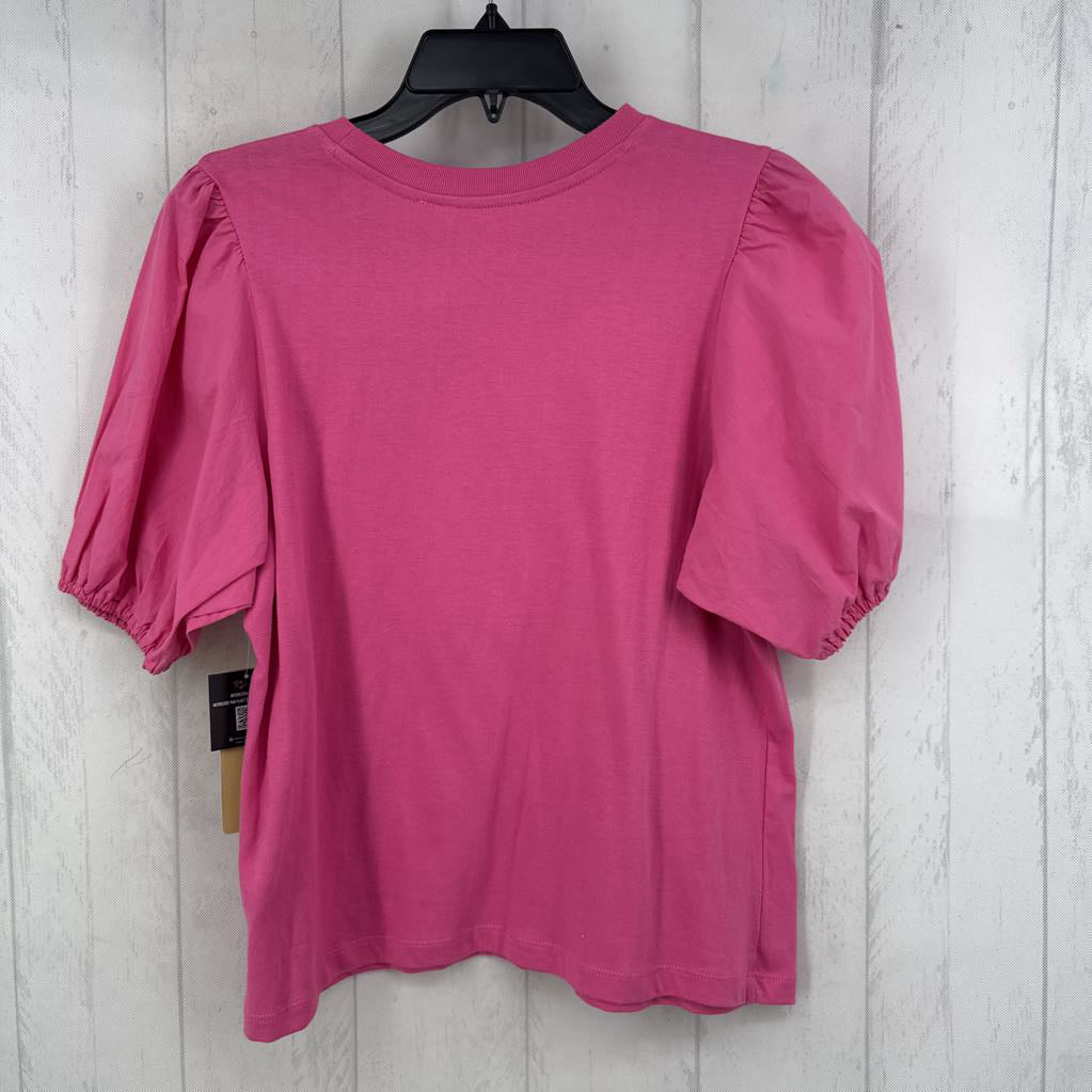 M crewneck elbow slv tee