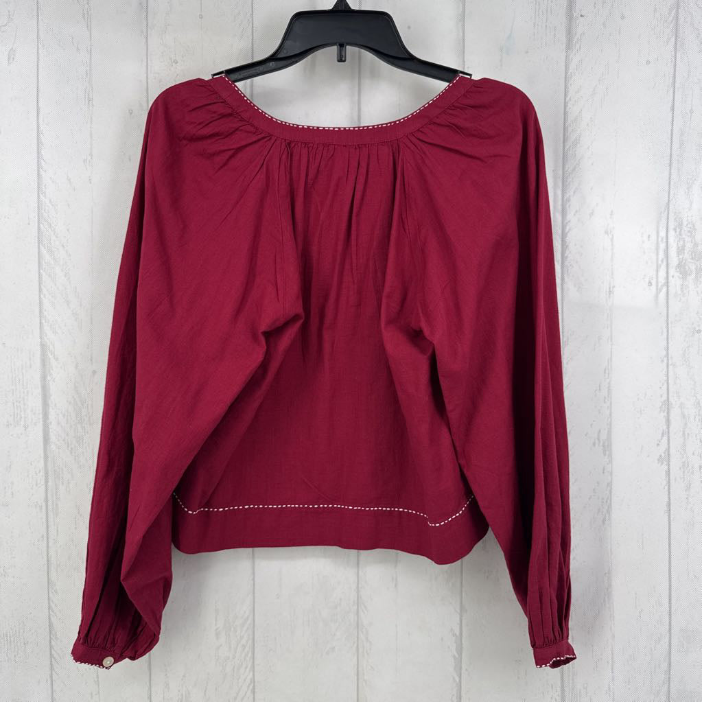 XS smocked l/s top
