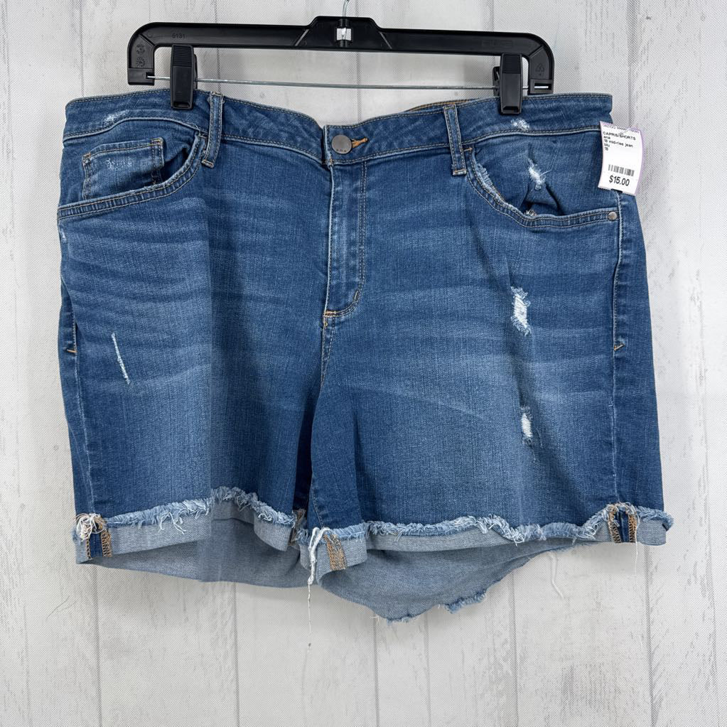 18 mid-rise jean shorts