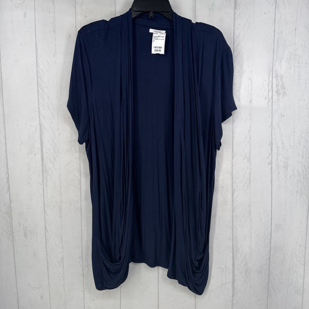 1X draped s/s cardi