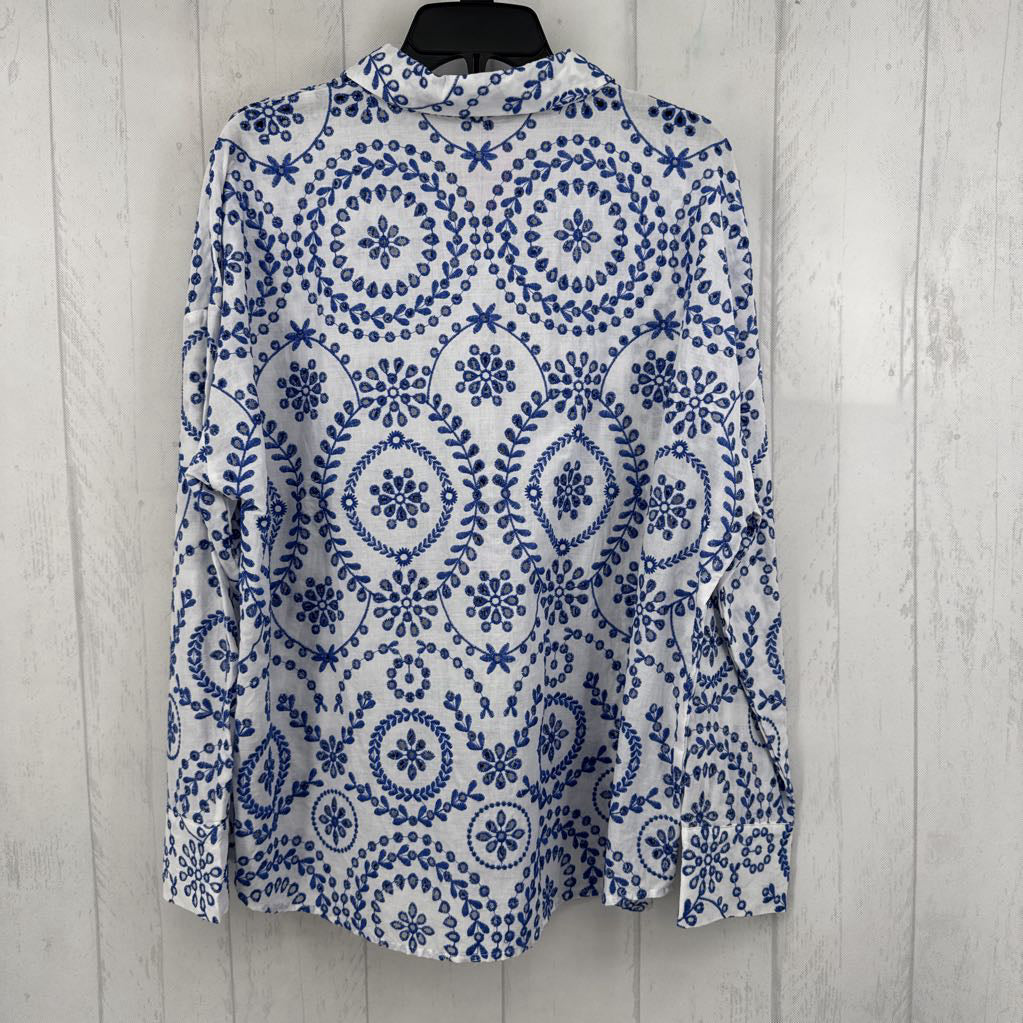 R60 L eyelet button down l/s top