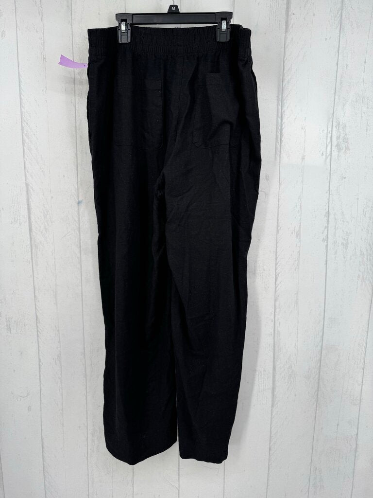 L linen blend wide leg pant