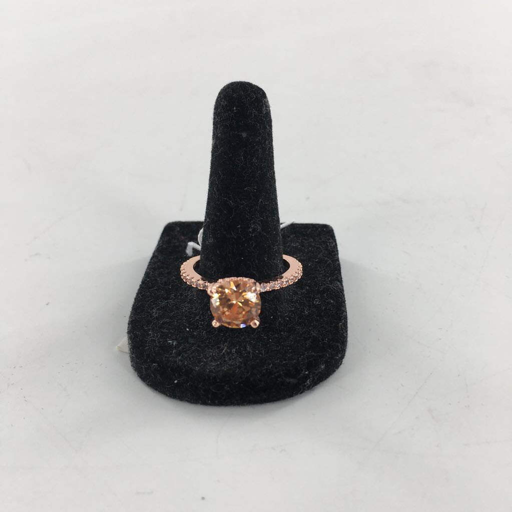 sz 7 rose gold cz ring