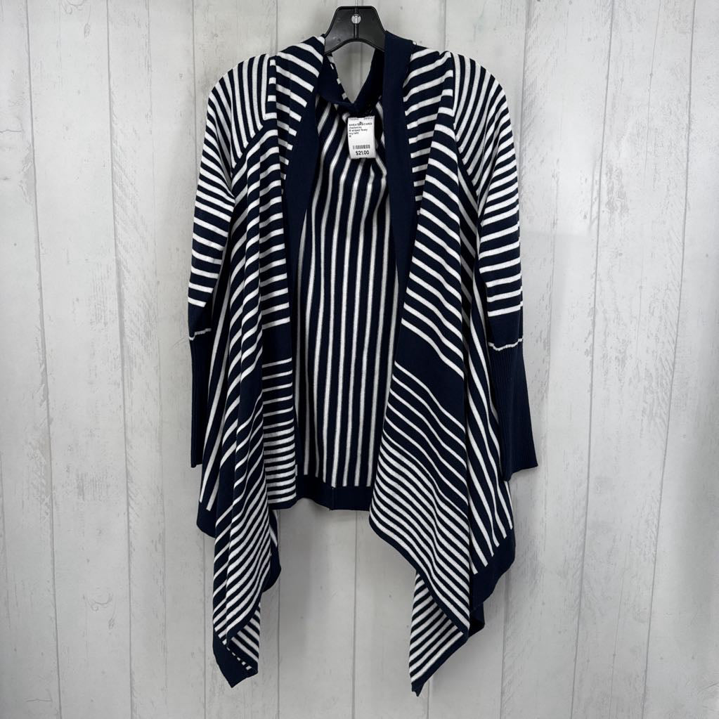 M striped flowy cardi