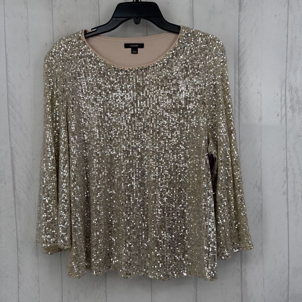 L sequin l/s top