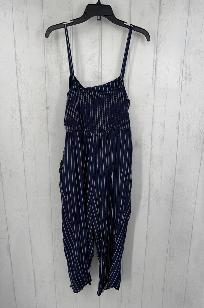 XL striped slvls jumpsuit