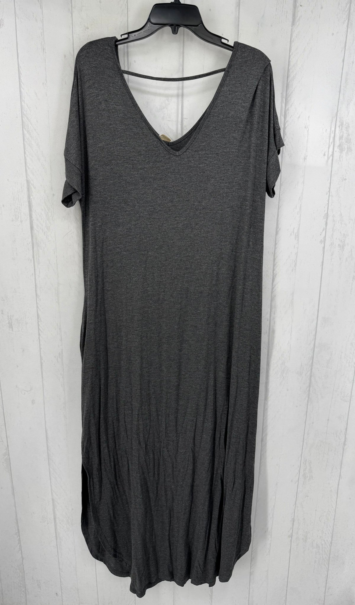 2XL v-neck s/s maxi dress