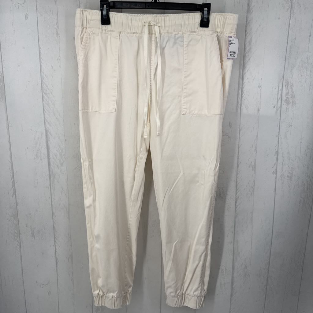 L pull-on twill joggers
