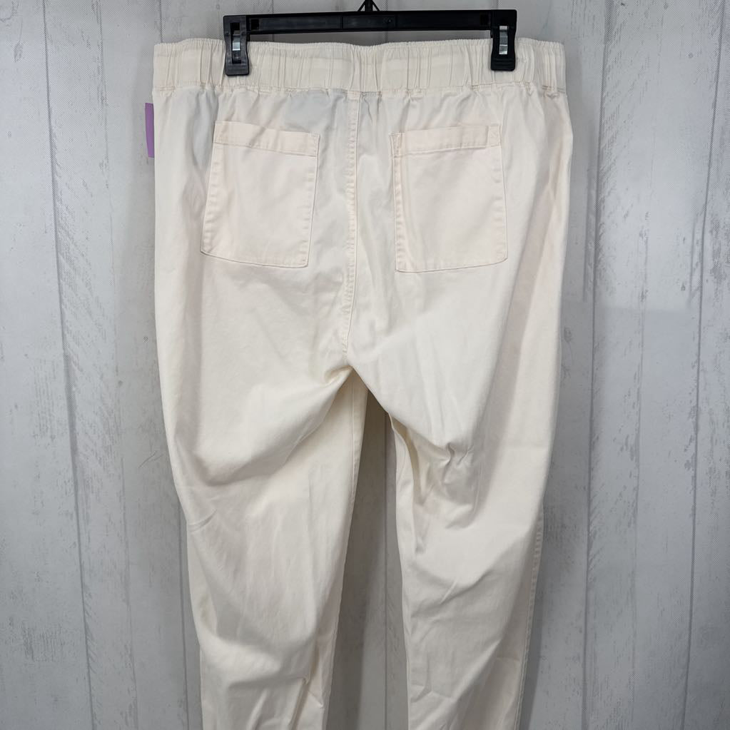 L pull-on twill joggers
