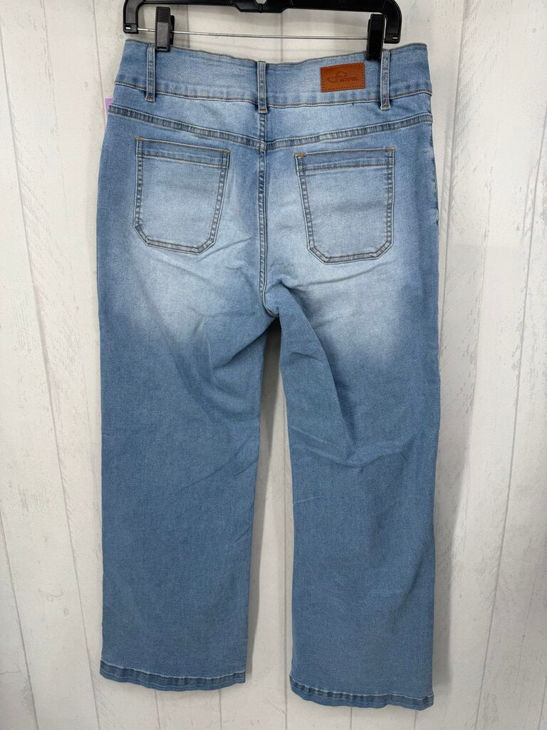 12 stretch wide leg jean