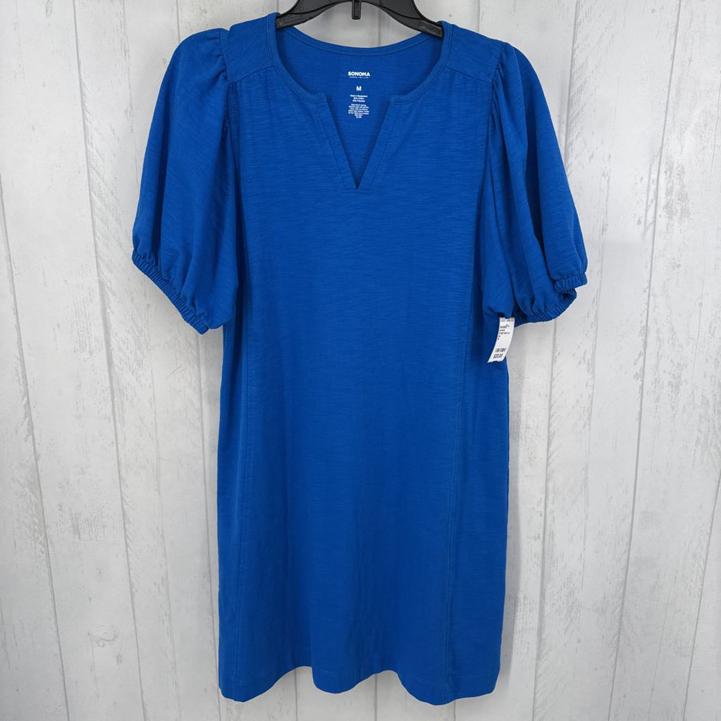 M split neck s/s dress