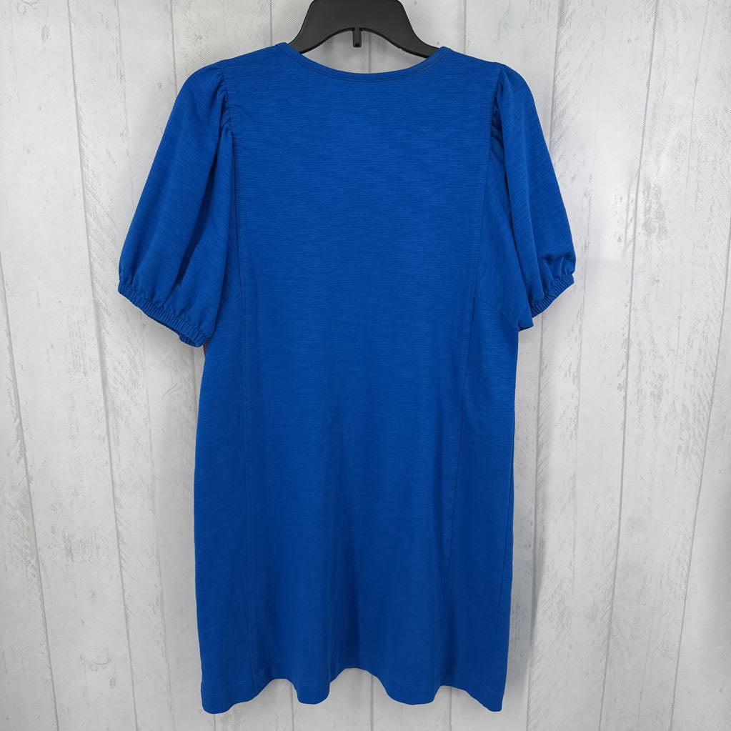 M split neck s/s dress