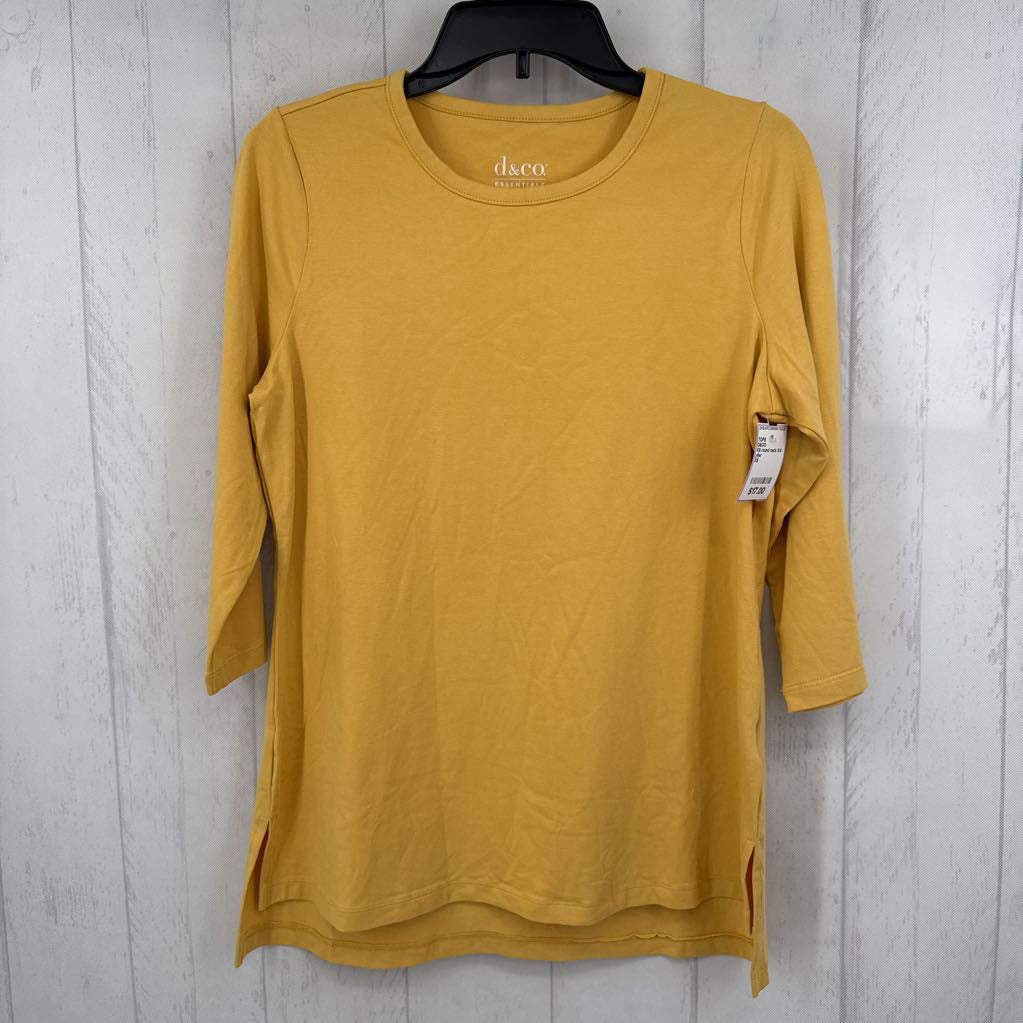 XS round neck 3/4 slv tee