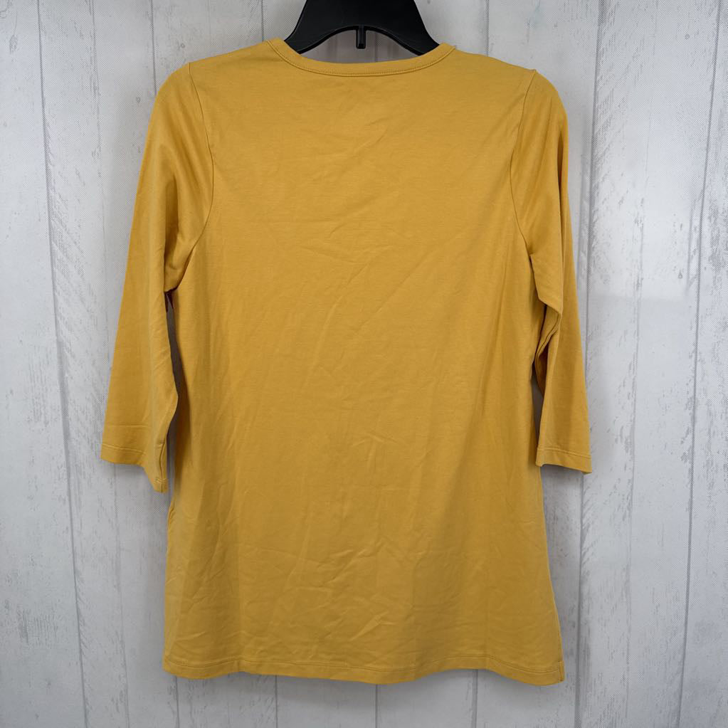XS round neck 3/4 slv tee