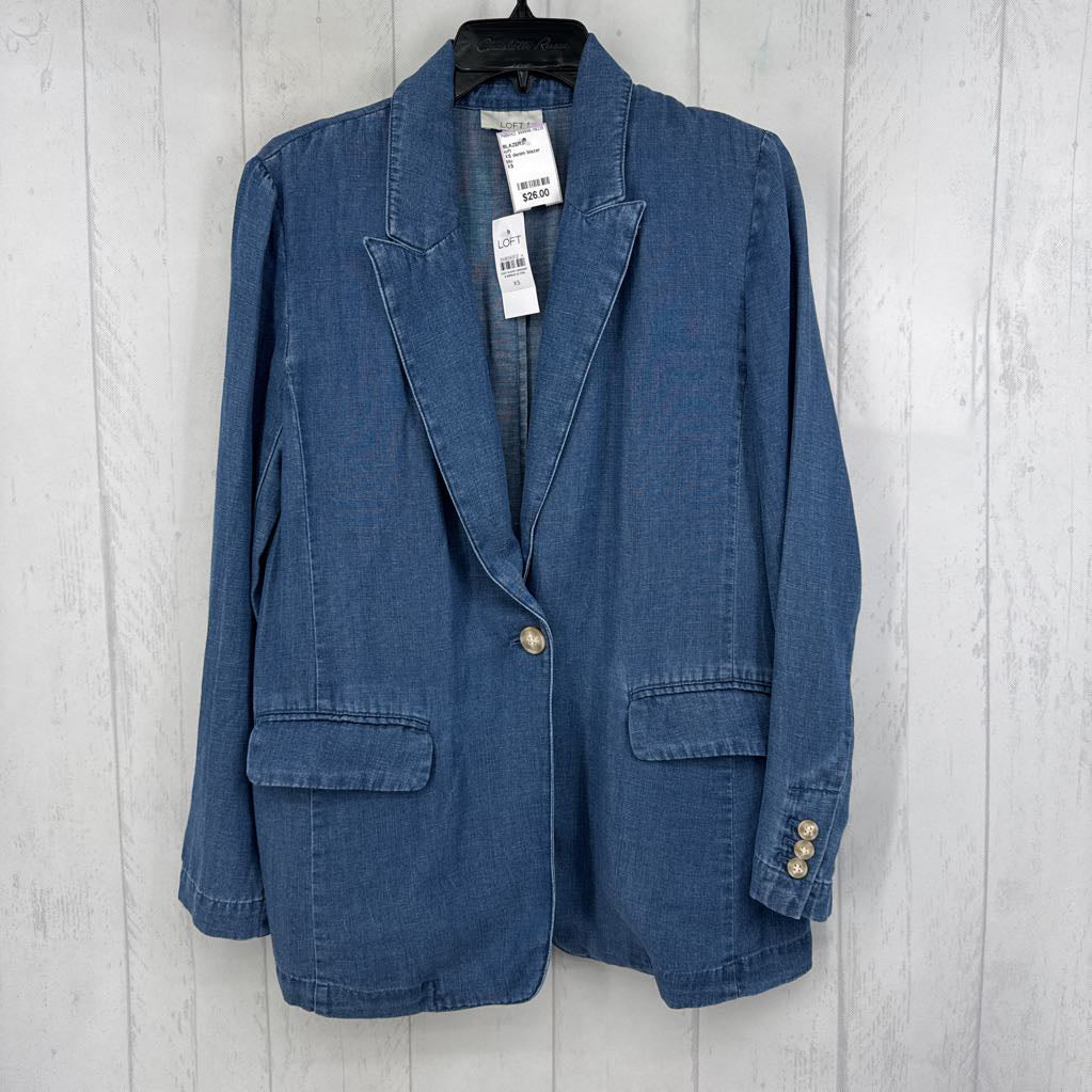 XS denim blazer