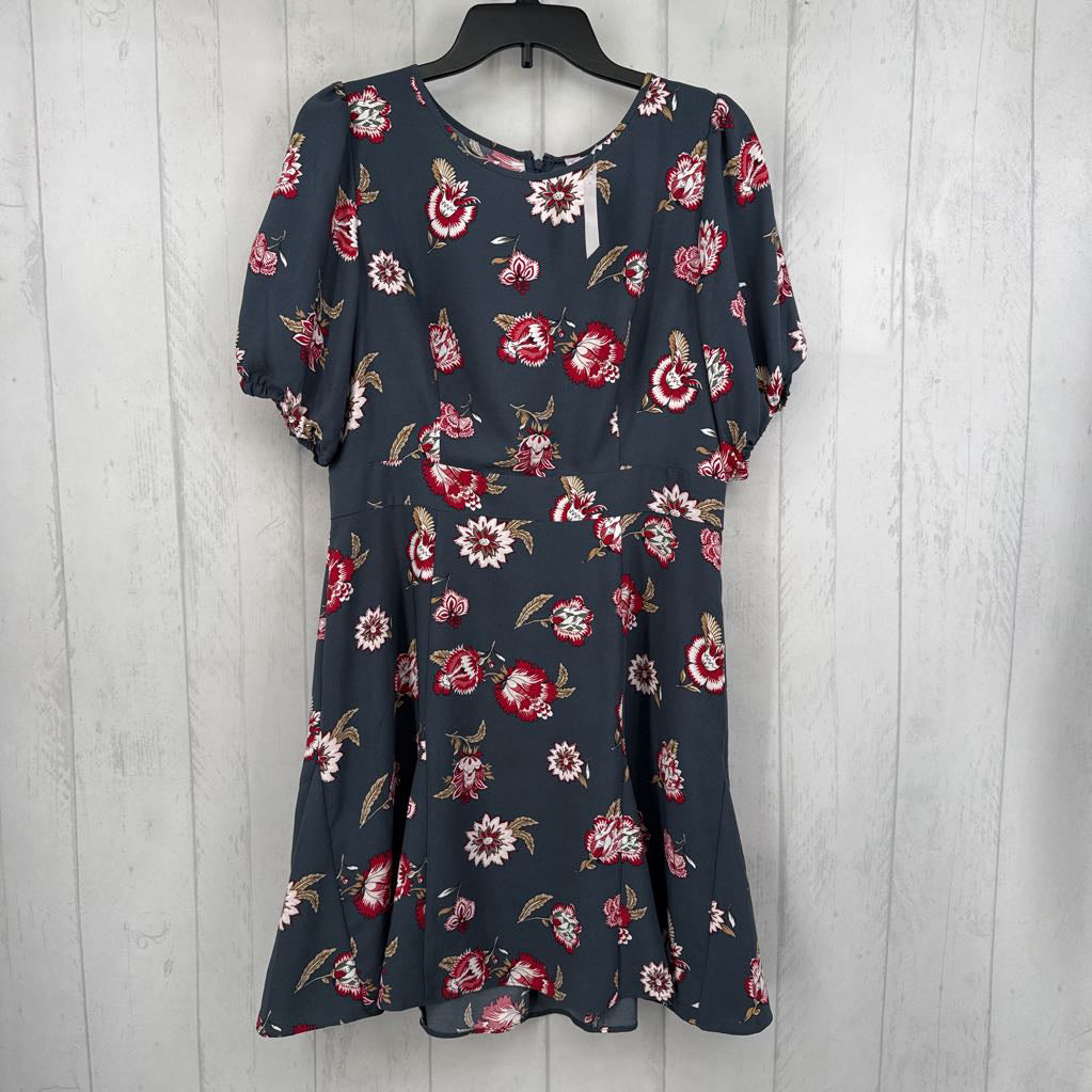 R85 10 flo print s/s dress