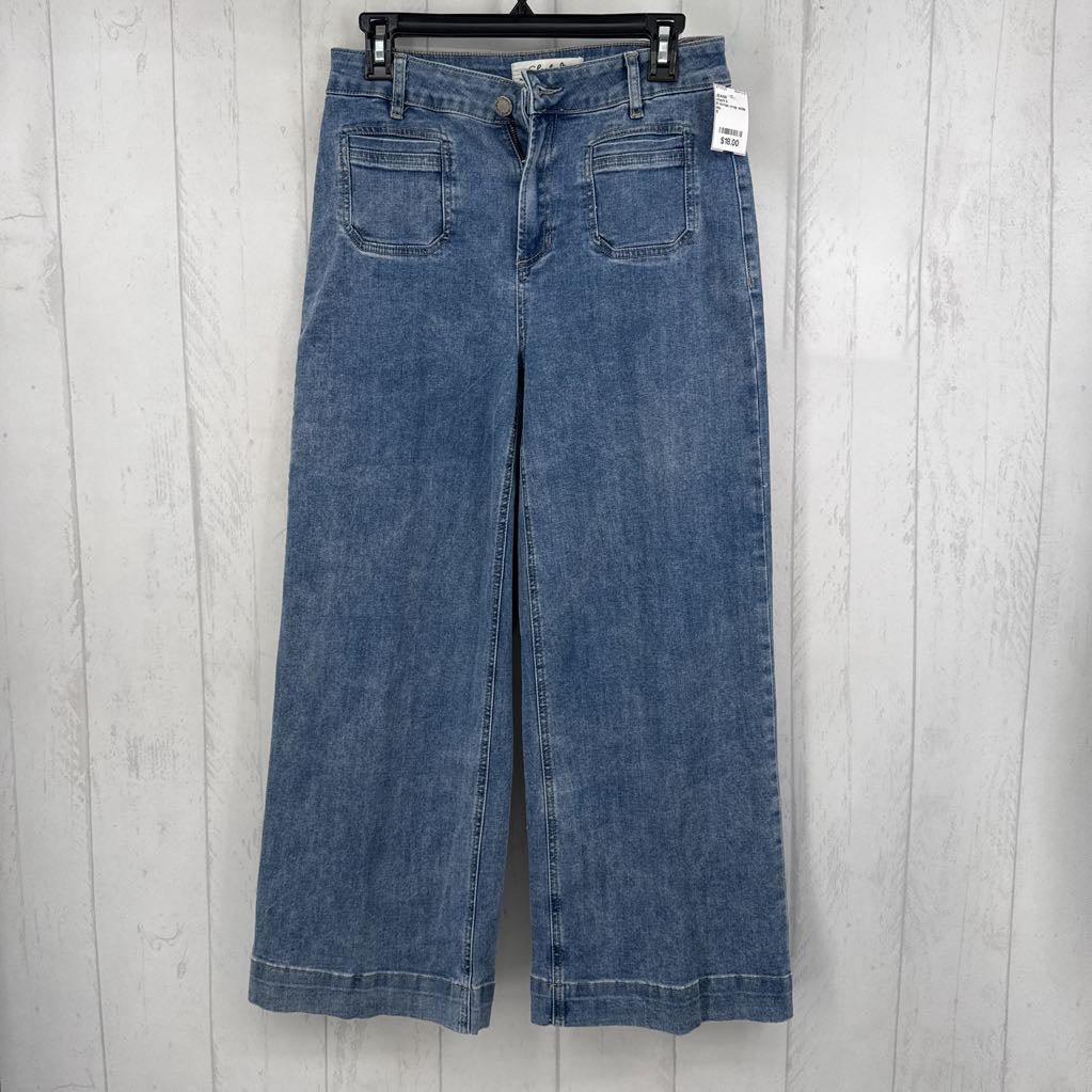 6 hi-rise crop wide leg jean