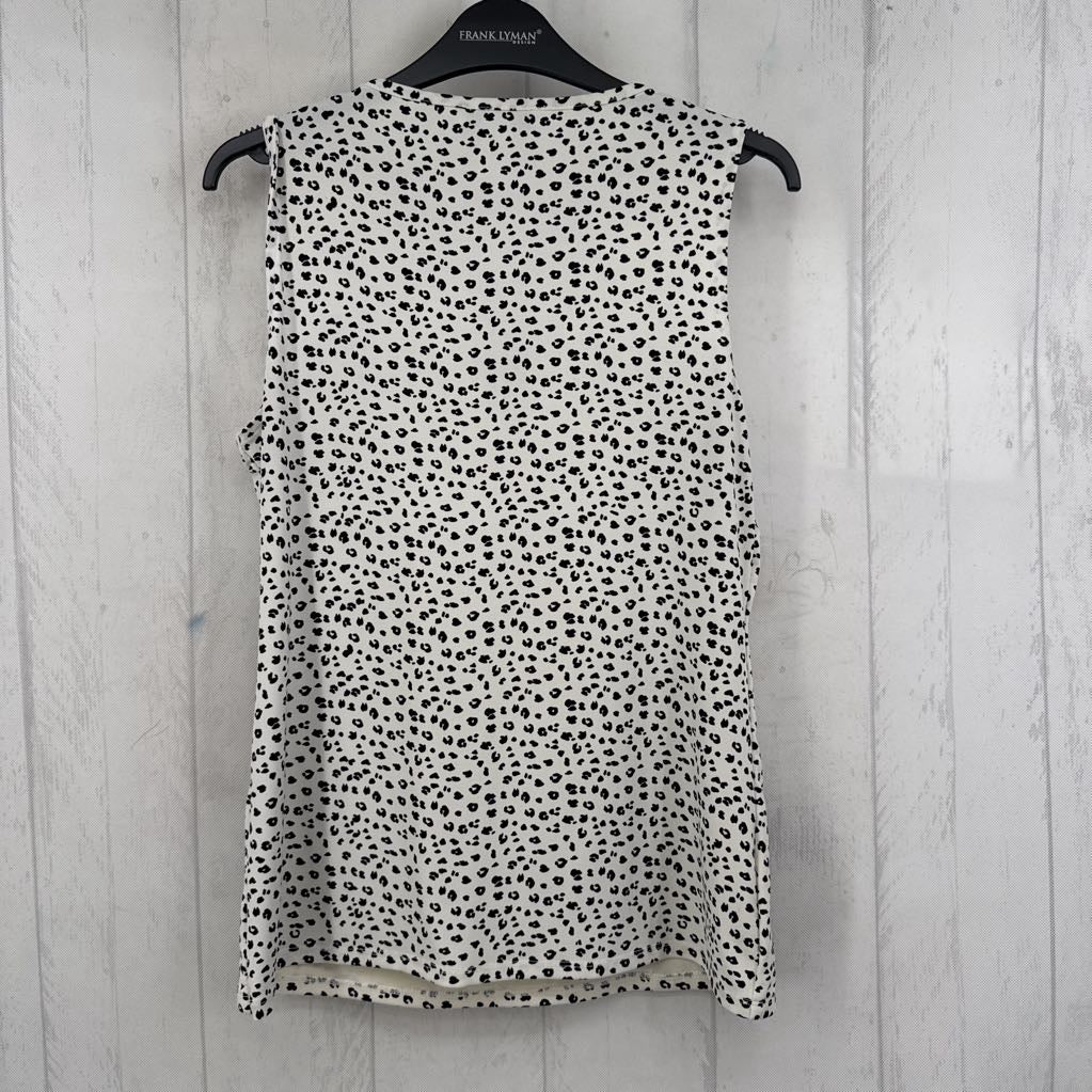 S animal print notch neck tank