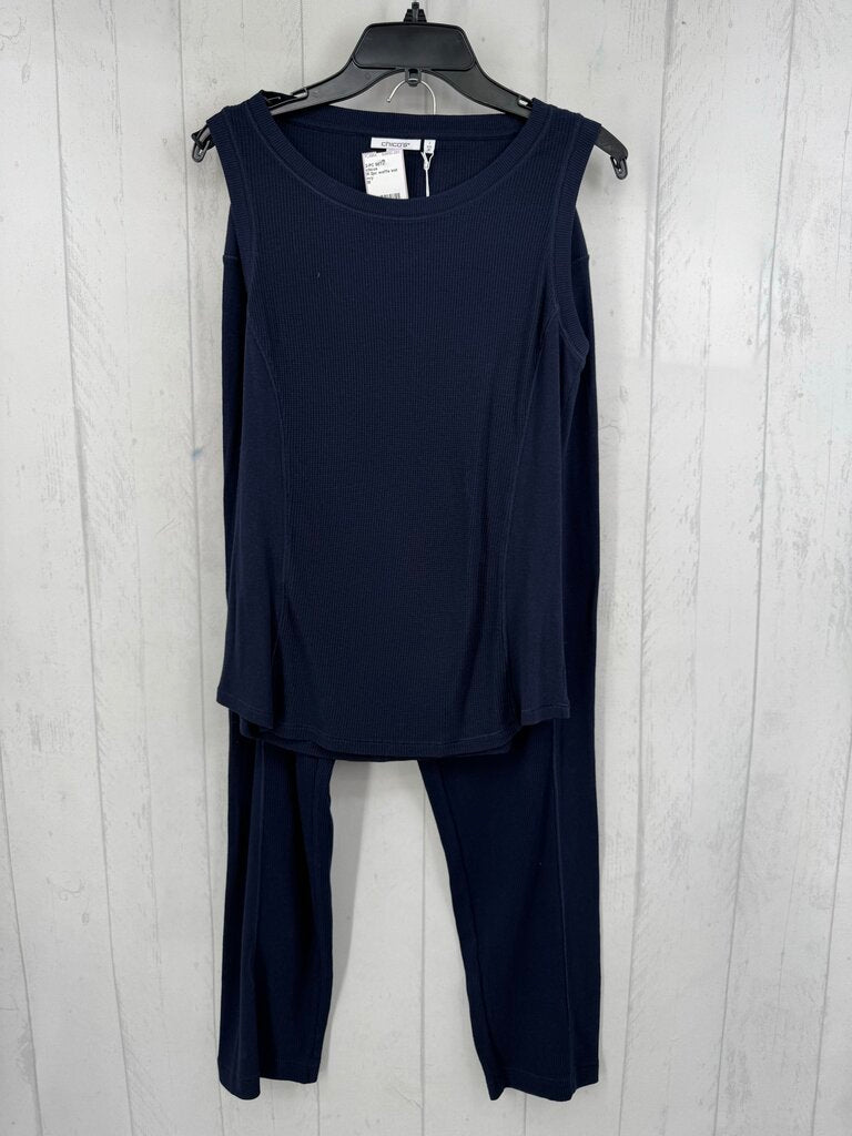 M 2pc waffle knit pants set