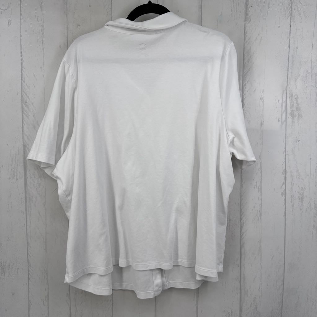 3X button down s/s top