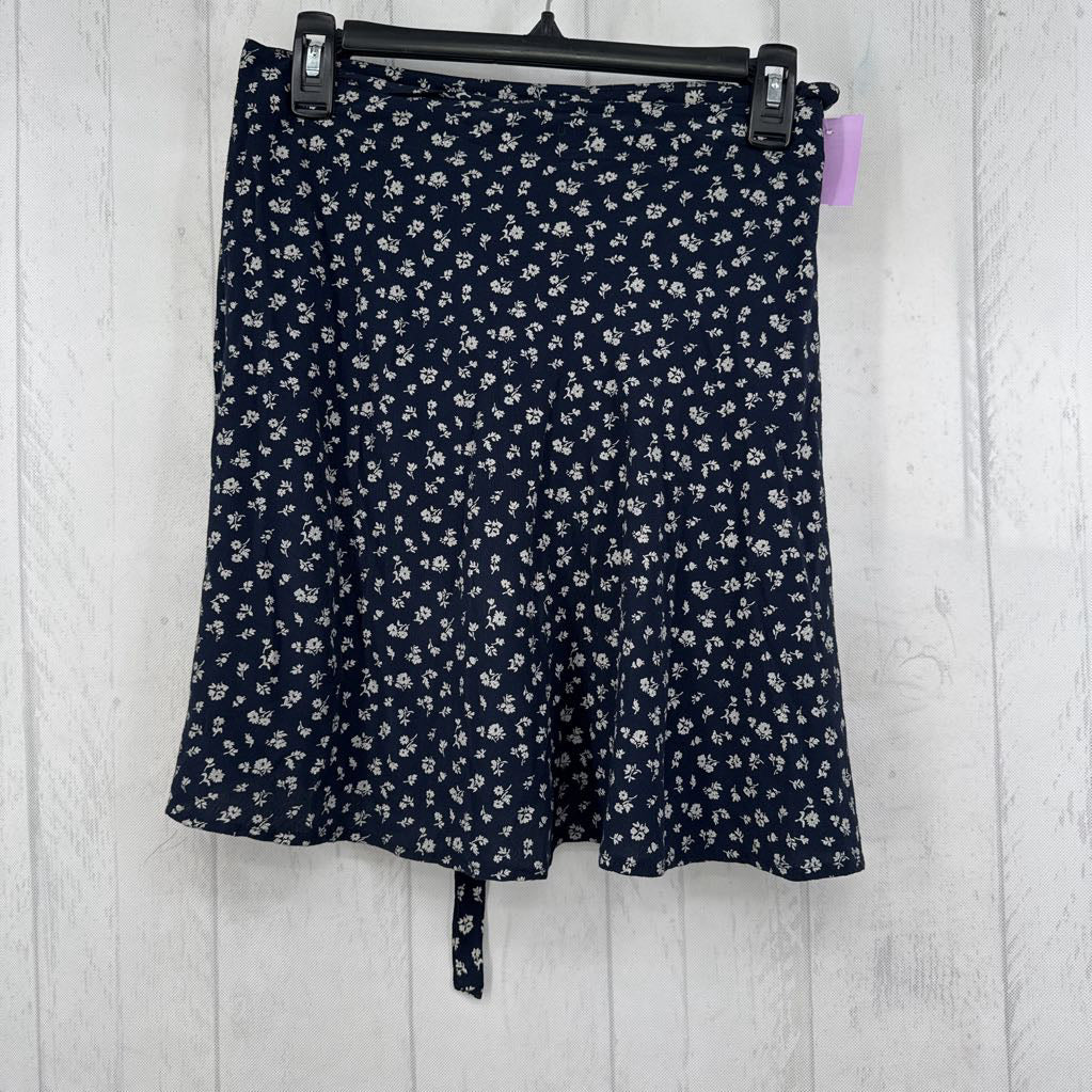 3 flo print wrap skirt