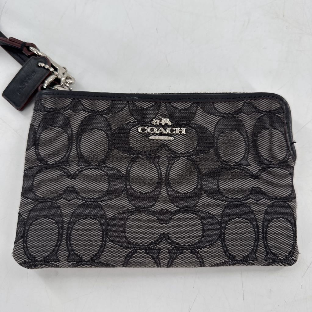 canvas signature wristlet