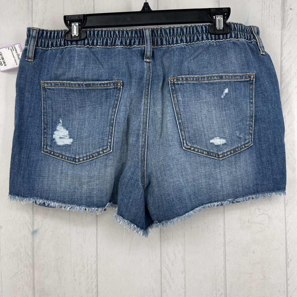 L distressed shorts