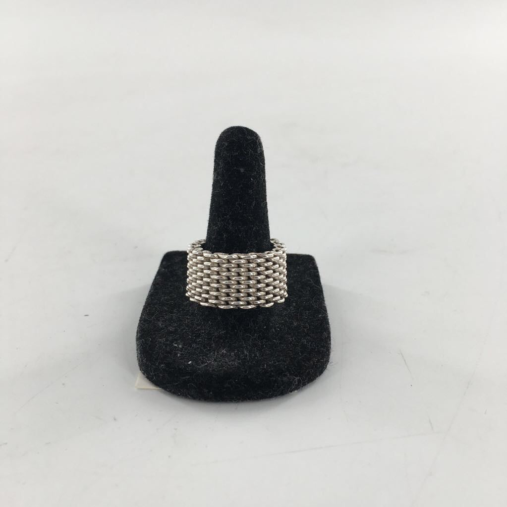 sz6 .925 silver mesh ring
