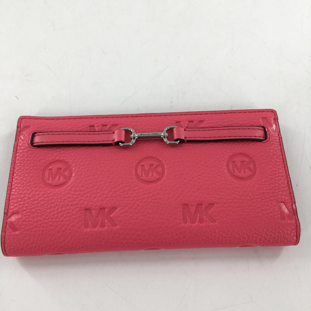 leather logo embossed wallet